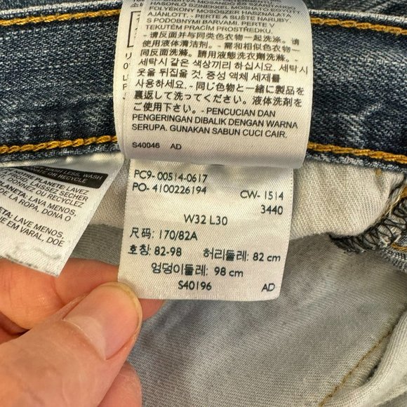 Levi's 514 Medium Wash Slim Straight Jeans 32 x 30 - Picture 6 of 10